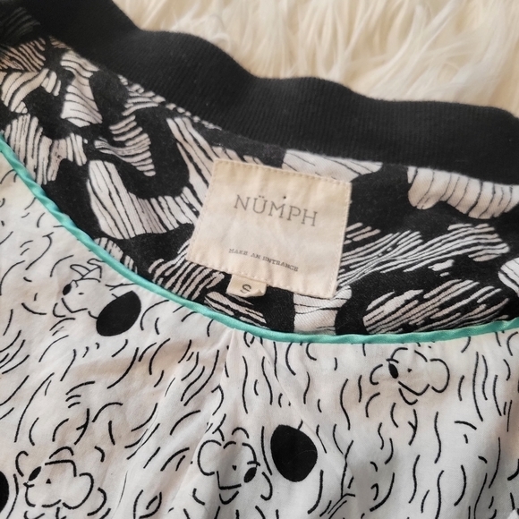 ❤️Host Pick❤️ Anthropologie Numph Short Zip Bomber Jacket sz S - Great Condition - Picture 5 of 7